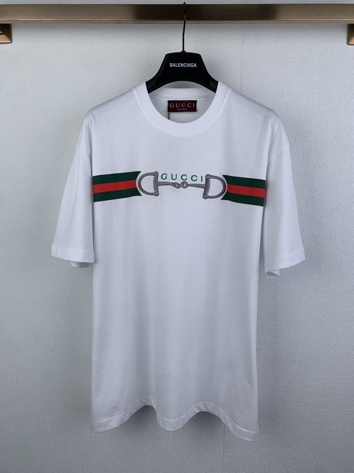 Gucci Embroidered Cotton T-shirt with 3D Relief Design
