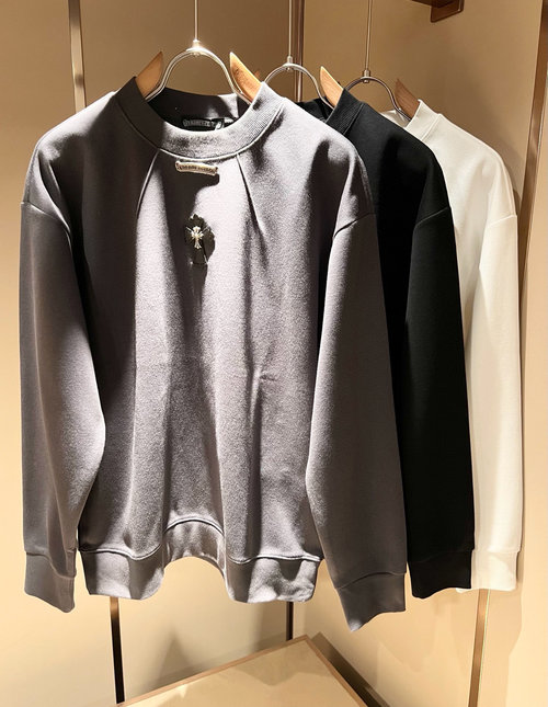 Chrome Hearts Fashionable Sweatshirt with Leather Logo