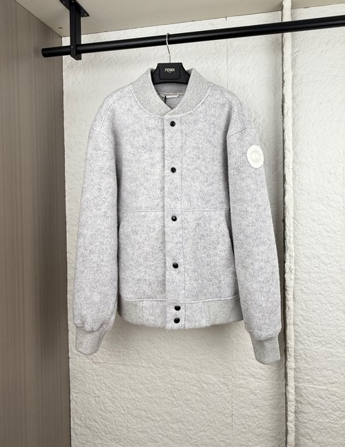 Canada Goose Woolen Sleeve Badge Baseball Jacket