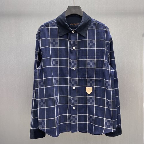 Louis Vuitton Flannel Checkered Shirt with Damier Elements