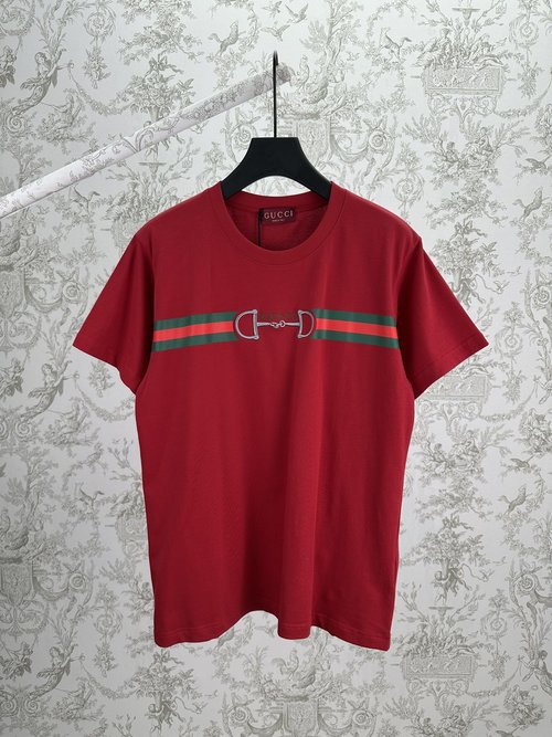 Gucci Embroidered Knit Cotton T-Shirt
