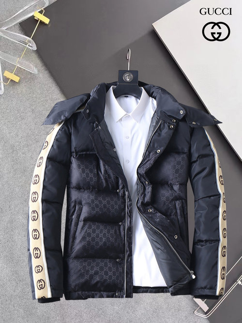 Gucci Premium 90% Down Jacket with Logo and Colorful Design