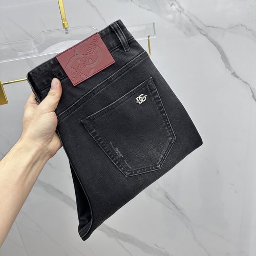 Dolce & Gabbana Premium Custom Washed Jeans, Breathable Fabric