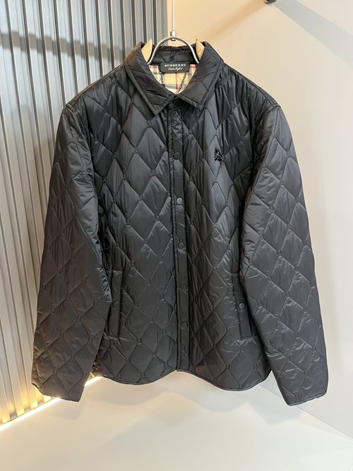Burberry Polyester Memory Fabric Jacket with Grid Design