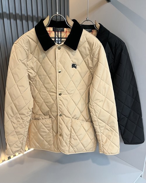 Burberry Polyester Memory Fabric Jacket with Grid Design