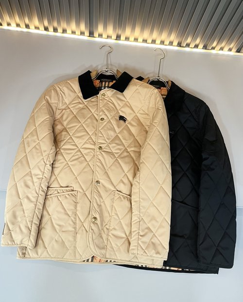 Burberry Polyester Memory Fabric Jacket with Grid Design