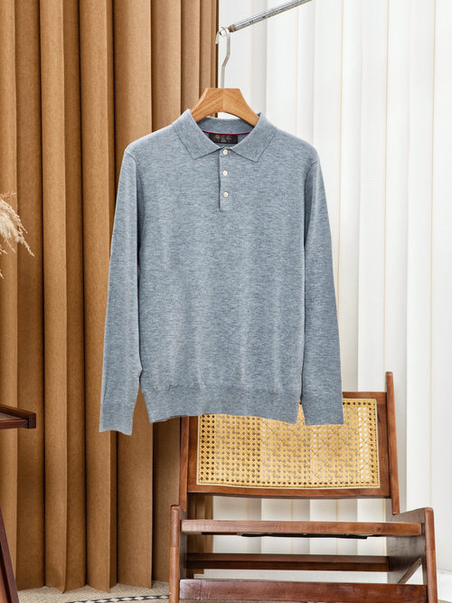 Loro Piana Anti-pill Wool Blend Polo Collar Knitwear