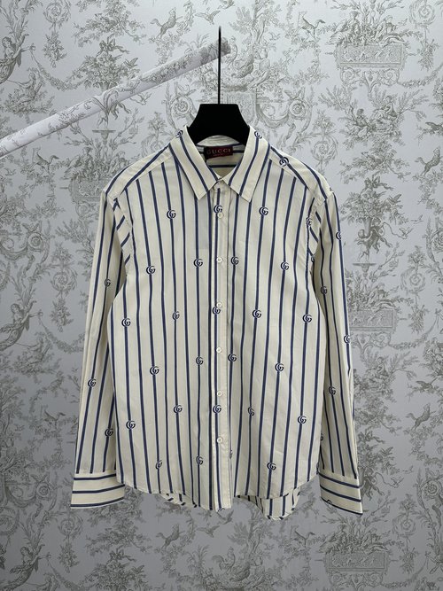 Gucci GG Print Striped Shirt
