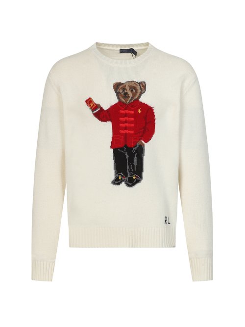 Polo Ralph Lauren New Year Bear Embroidery Wool Blend Sweater