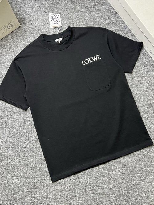 Loewe Black, White and Orange Short Sleeve T-Shirt, 300g Fabric