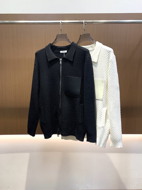 Loewe Stylish Wool-Blend Jacket with Embroidered Details