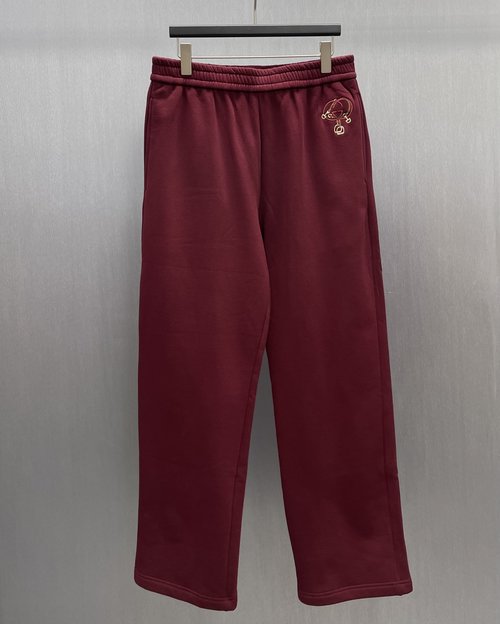 Chanel Embroidered Knit Cotton Casual Trousers