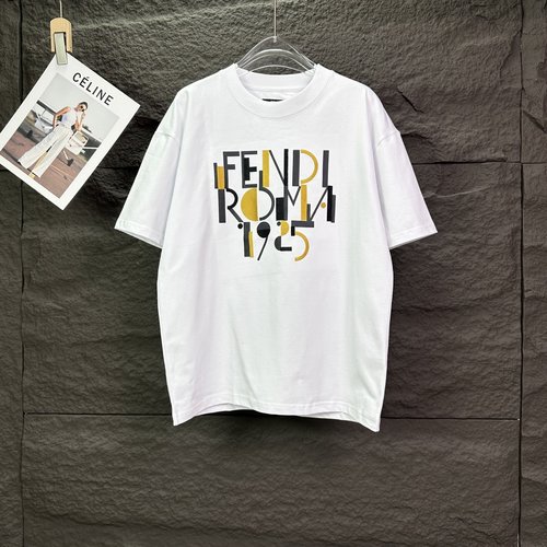 Fendi Embroidered Letter Logo T-Shirt