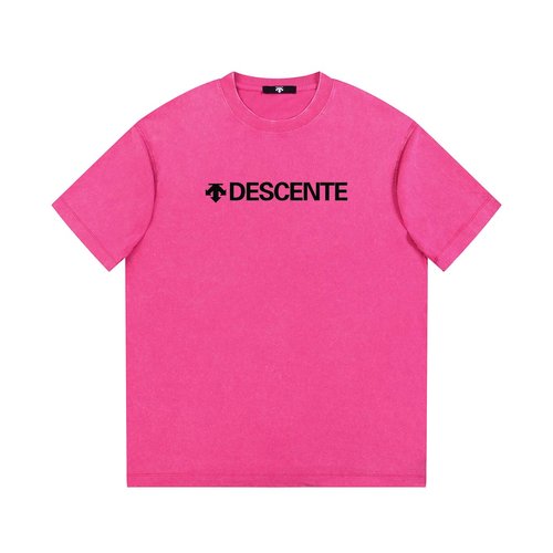 Descente Cotton Short Sleeve with Retro Letter Print