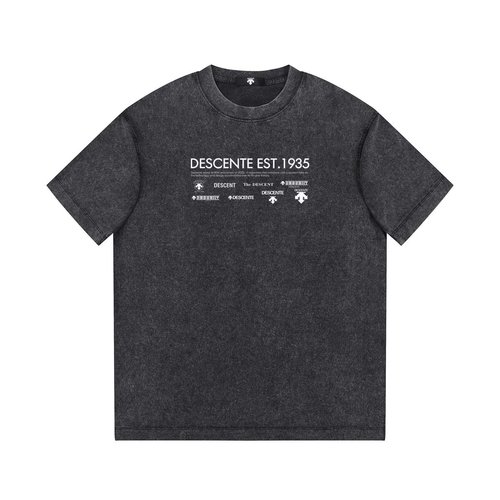 Descente Cotton Short Sleeve with Retro Letter Print