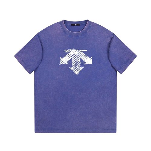 Descente Cotton Short Sleeve with Vintage Letter Design