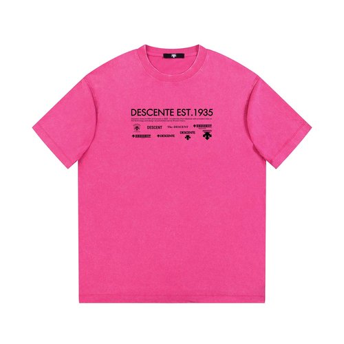 Descente Cotton Short Sleeve with Vintage Letter Design