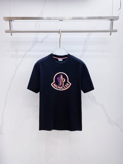 Moncler Premium Cotton Short Sleeve Round Neck T-Shirt