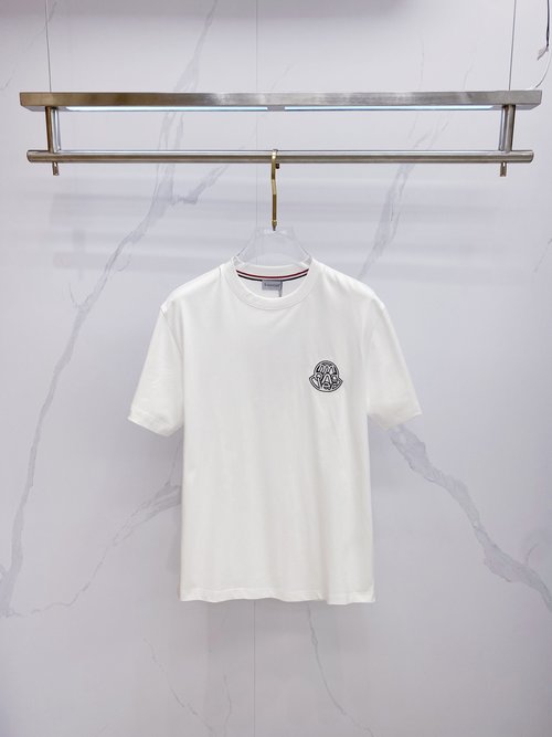 Moncler Premium Cotton Short Sleeve Round Neck T-Shirt
