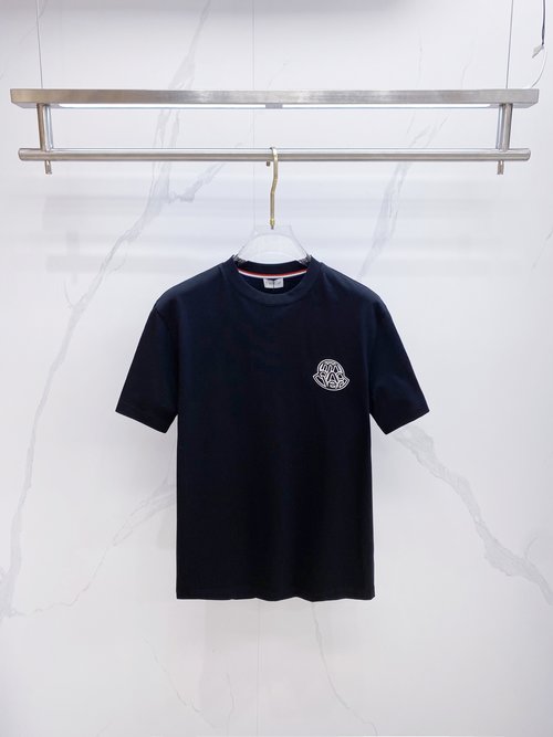 Moncler Premium Cotton Short Sleeve Round Neck T-Shirt