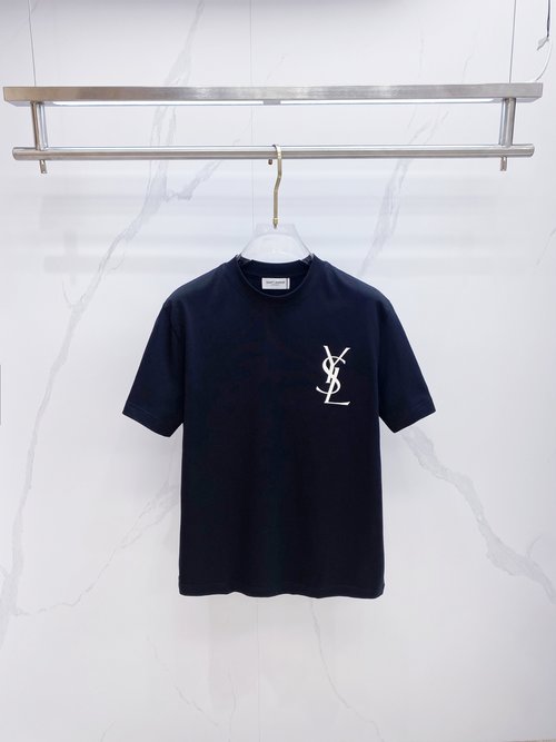 Yves Saint Laurent New Arrival Short Sleeve Round Neck T-Shirt
