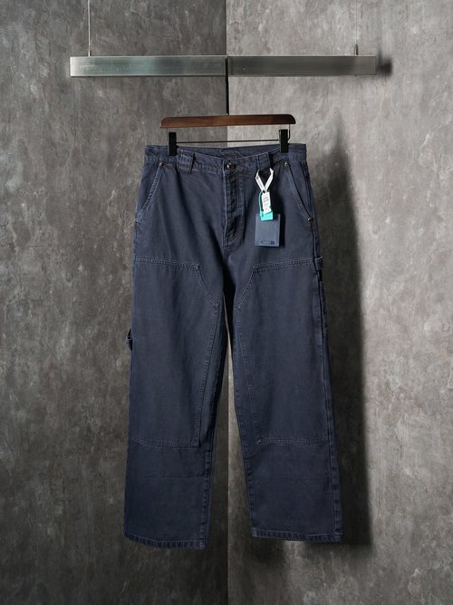 Louis Vuitton Dyed Cotton Denim Jeans with Custom Buttons