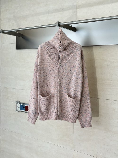 Louis Vuitton Tweed Blend Wool Knit Oversize Coat