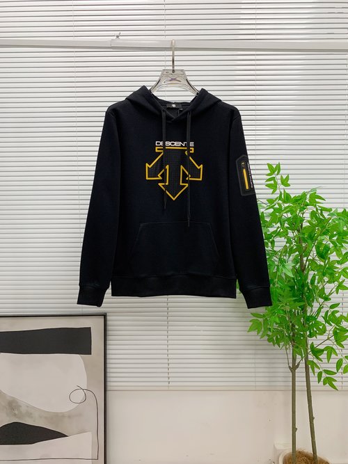 Descente Heavy Embroidered Hoodie Made from Premium Imported Textile