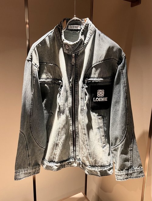 Loewe Denim Jacket with Brand Logo Embroidery Detail
