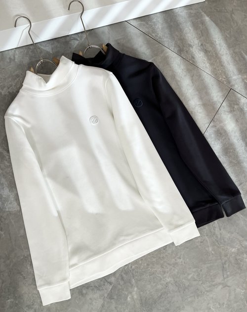 Zegna Fleece - Lined Casual Long - Sleeve Top