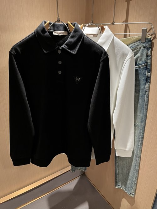 Bottega Veneta High - Quality Solid - Color Polo with Leather Logo