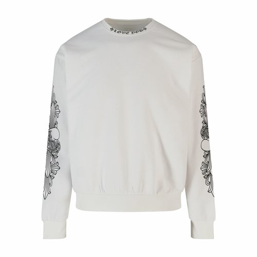 Chrome Hearts Cross Flower Fleece Pullover with Print