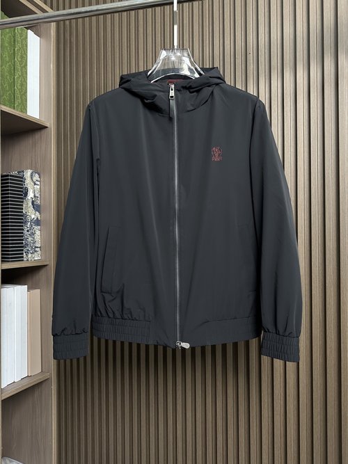 Loewe Lightweight Black Down Jacket with Hood