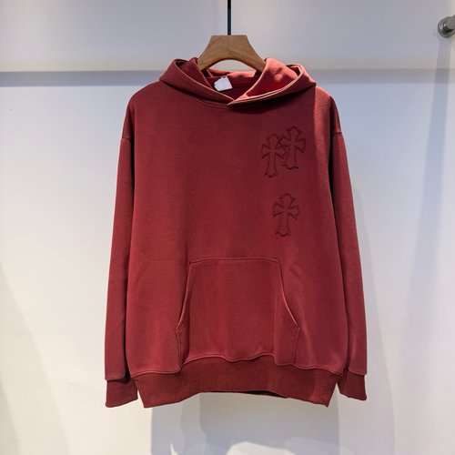 Chrome Hearts Original Cotton Hoodie with Patchwork Design