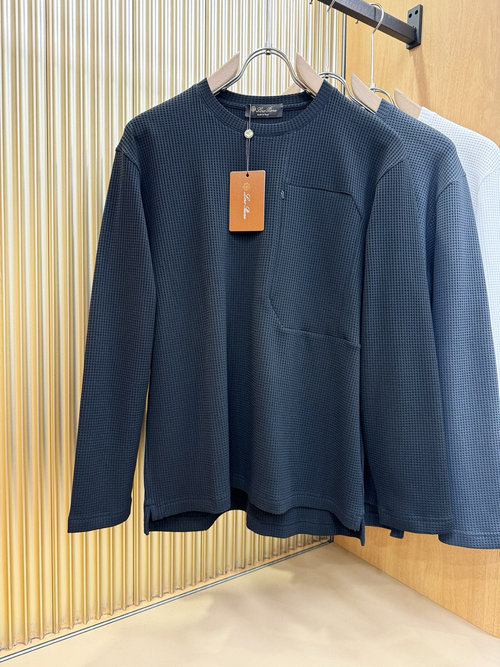 Loro Piana Classic Logo Long-Sleeved Top with Custom Fabric