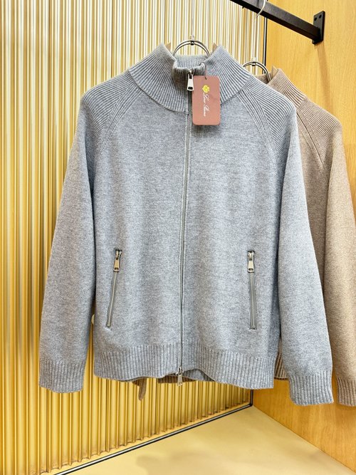 Loro Piana New Imported Comfortable Wool Zipper Sweater