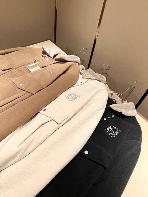 Loewe Classic Cotton Jacket with Logo Embroidery