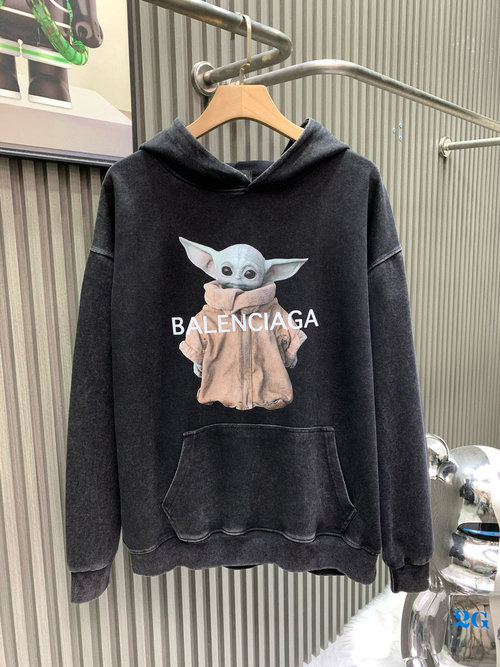 Balenciaga Yoda Baby Printed Washed Hoodie