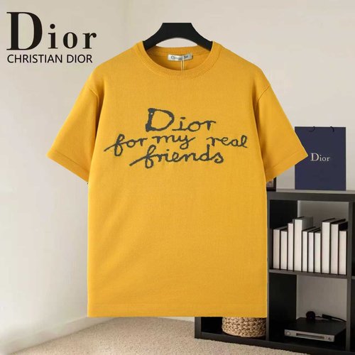 Dior Jacquard Round-neck Short-sleeve Casual Sweater