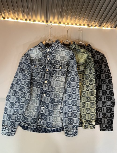 Gucci Comfortable and Stylish Denim Shirt with GG Logo