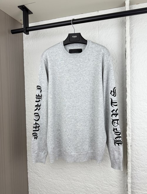 Chrome Hearts Vintage Cross Embroidered Cashmere Sweater