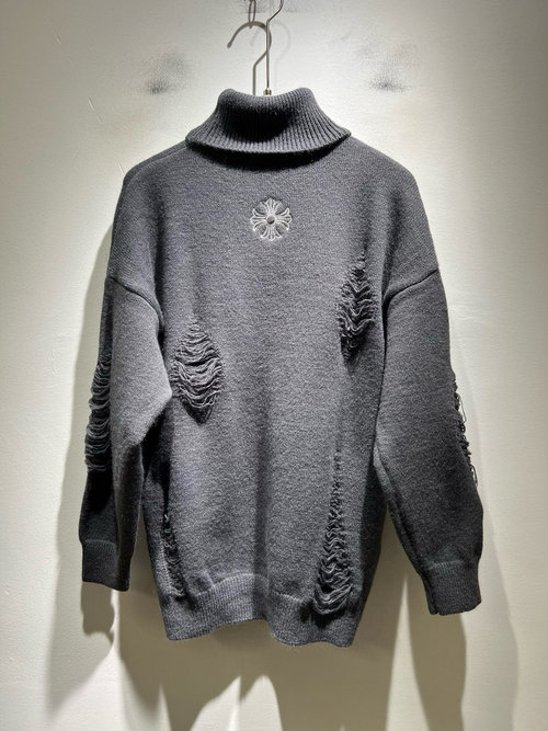 Chrome Hearts Custom Knit Wool Sweater with Logo Embroidery