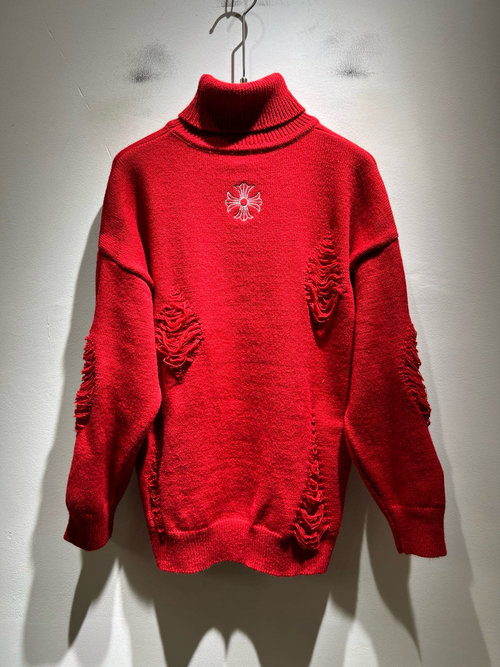 Chrome Hearts Custom Knit Wool Sweater with Logo Embroidery