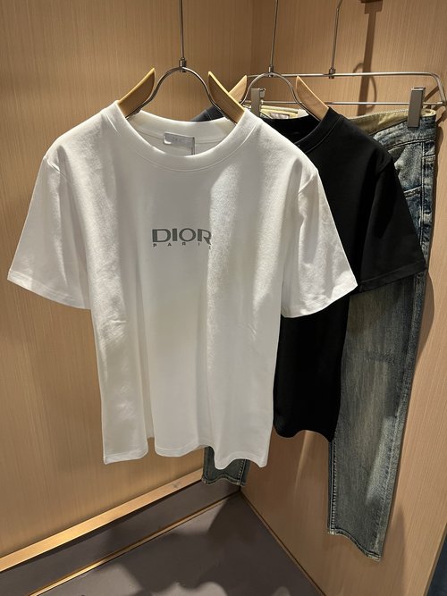 Dior Classic Short-Sleeve T-Shirt with Logo Print