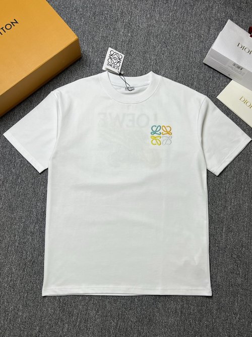 Loewe Black and White Short Sleeve T-Shirt, 300g Fabric