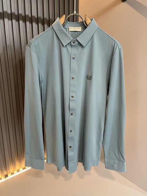 Bottega Veneta High-Quality Solid-Color Polo Shirt with Logo