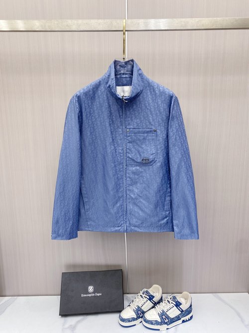 Dior New Stand - collar Jacket, Available in Black or Blue