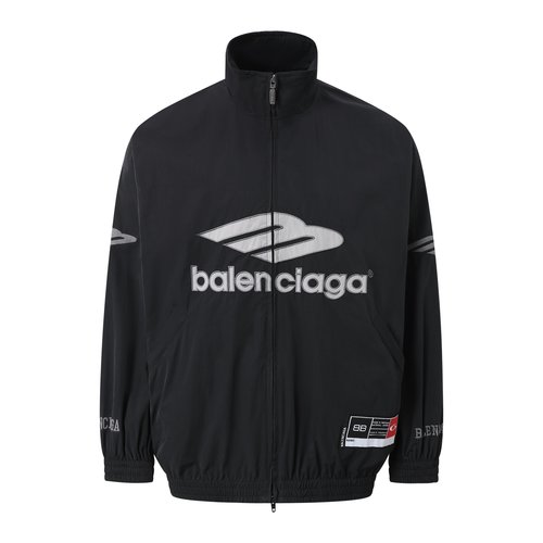 Balenciaga Black 3M Embroidered Jacket for Versatile Wear