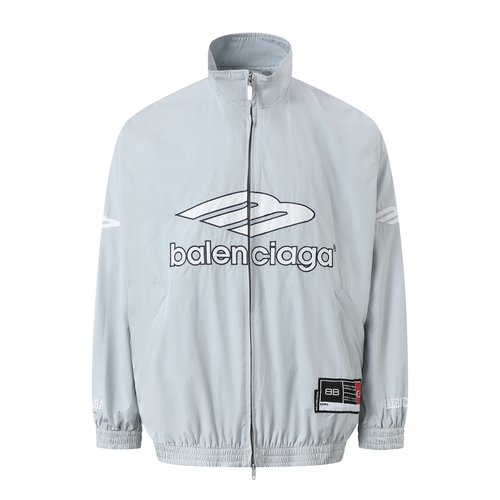 Balenciaga Grey 3M Embroidered Jacket with High Functionality