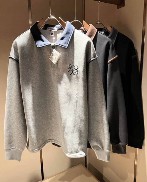 Loewe Air Cotton Sweatshirt with Logo Embroidery